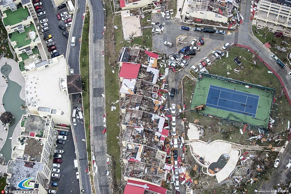 最强飓风“艾尔玛”肆虐后一片惨状　若灾难大片画面 4
